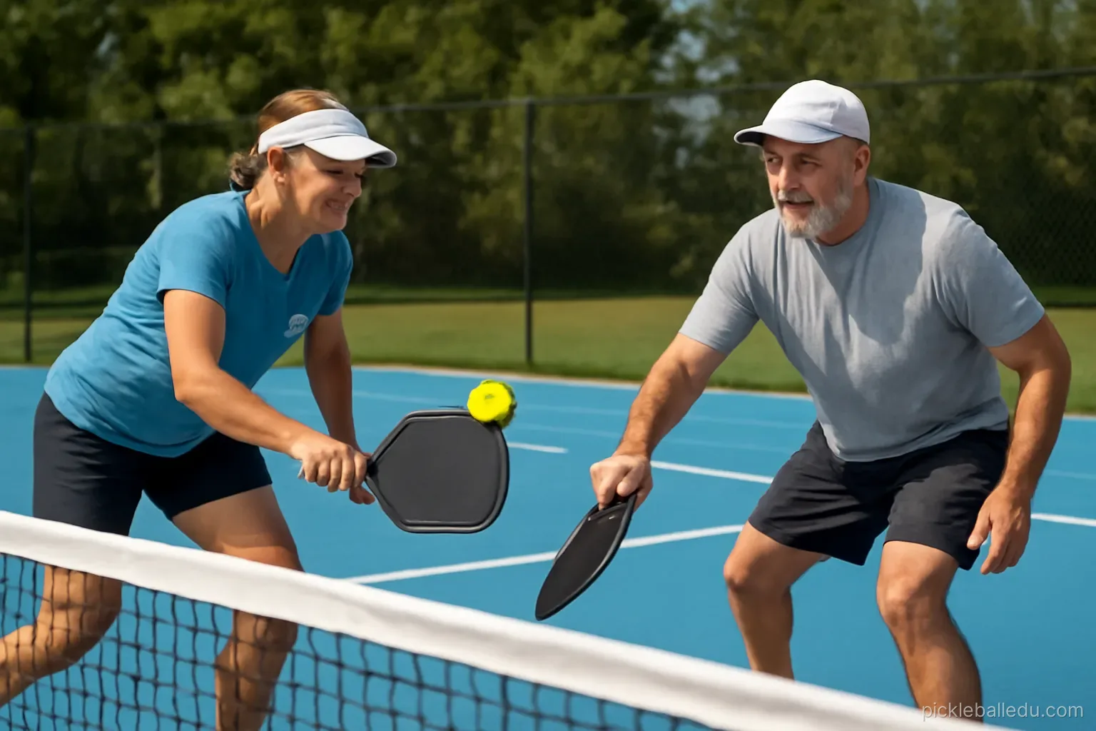 Volleys at the kitchen line